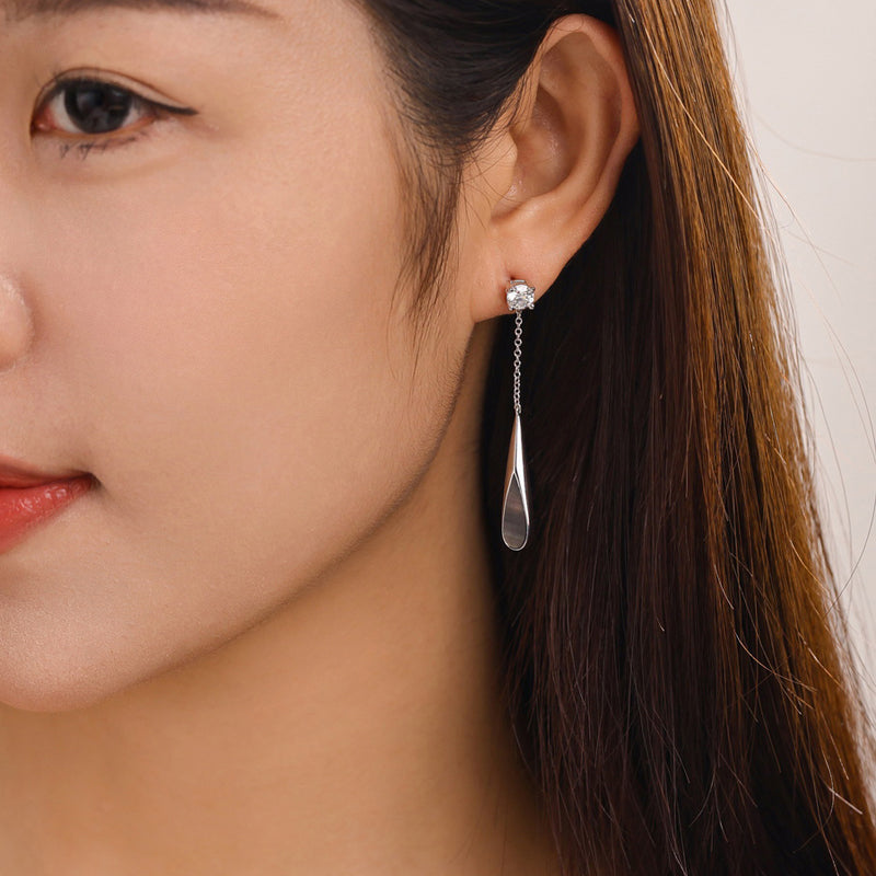 Tahitian Black-lipped Pearl Oyster Shell S925 Silver 18K Gold Moissanite Earrings